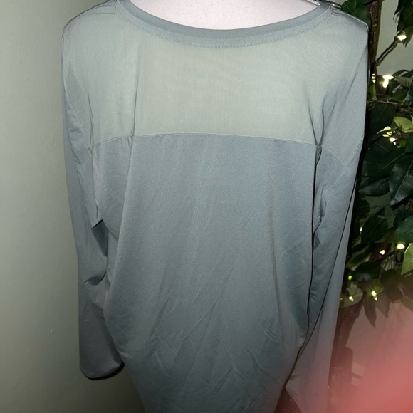 JOHNNY WAS CALME Effect Long Sleeve Mesh Yoke Tee Size XXL NWT - Picture 7 of 7